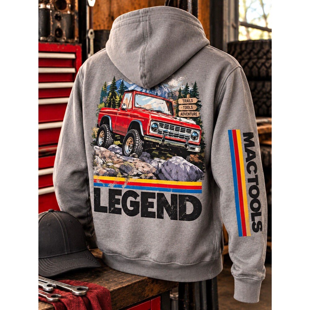 Mac Tools 67 Legend Full Zip Hoodie Men’s XL Gray Bronco NEW